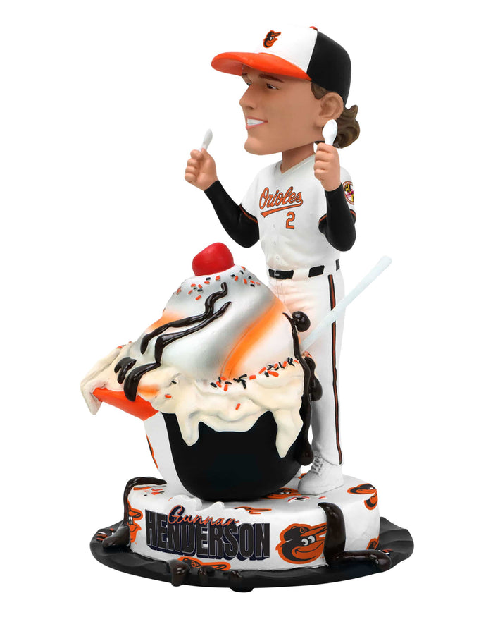 Gunnar Henderson Baltimore Orioles Ice Cream Helmet Bobblehead