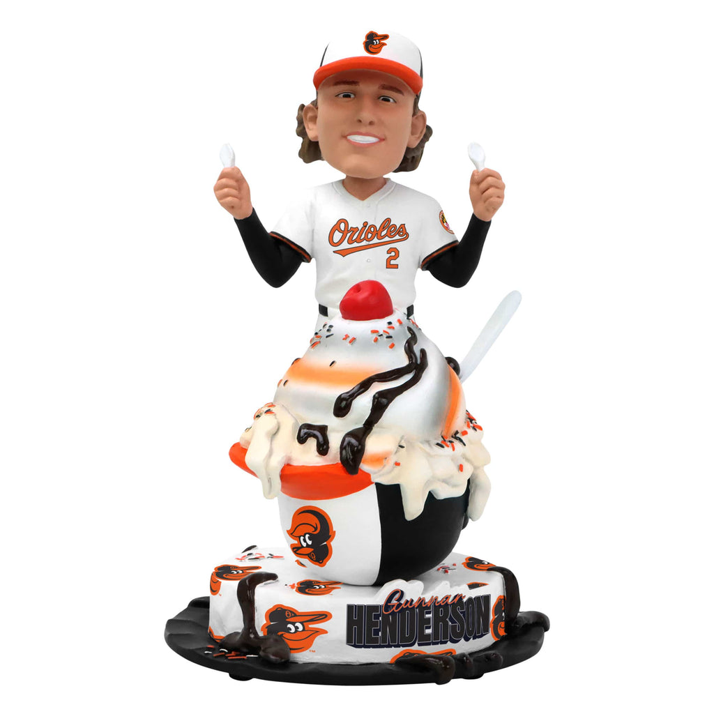 Gunnar Henderson Baltimore Orioles Ice Cream Helmet Bobblehead