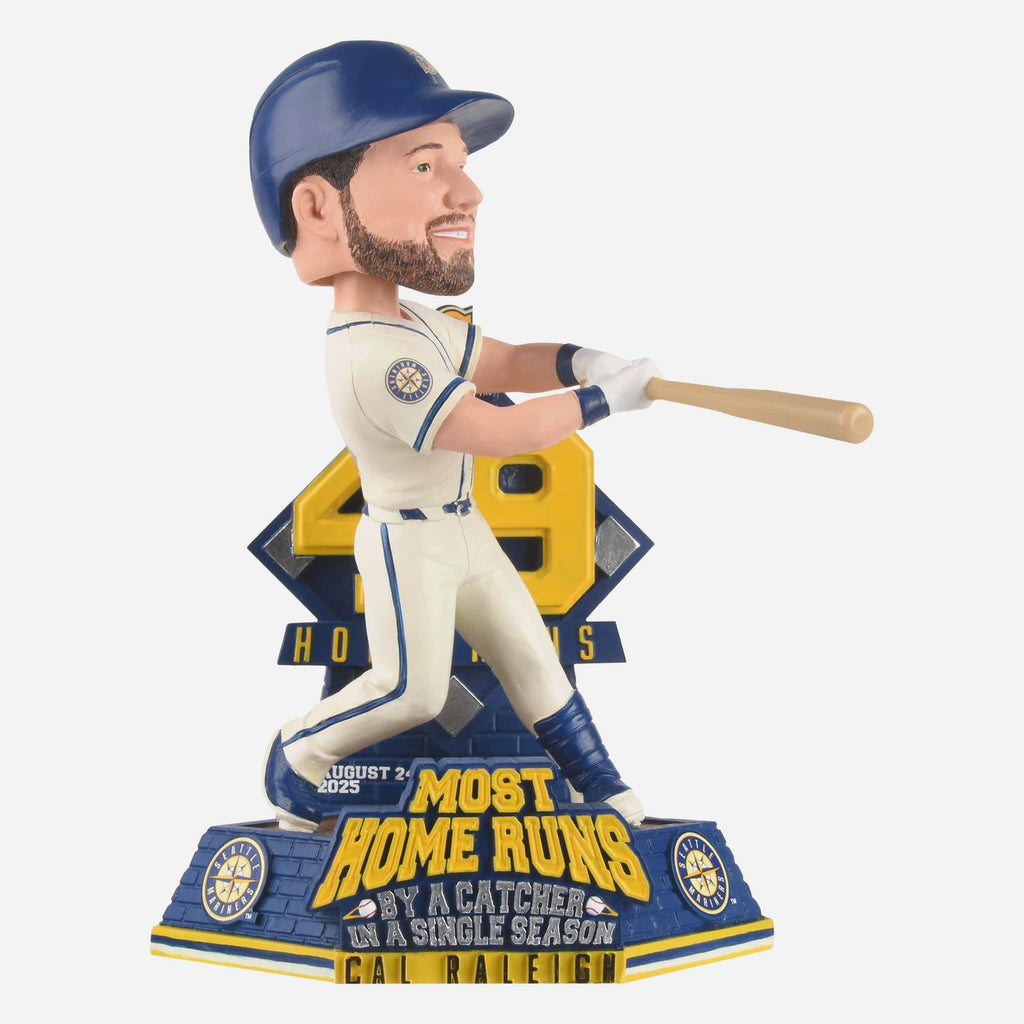 Cal Raleigh Seattle Mariners Single Season Catcher Home Run MLB Record Bobblehead