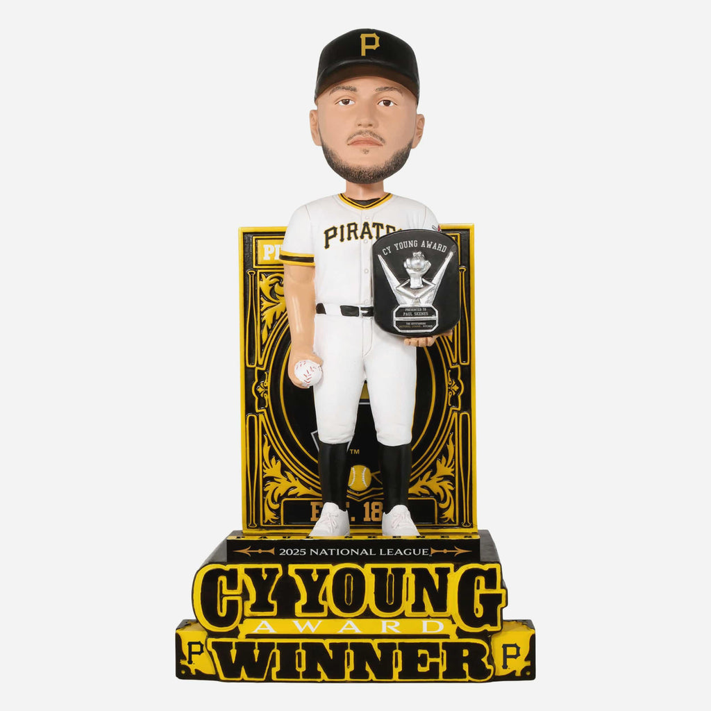Paul Skenes Pittsburgh Pirates 2025 NL CY Young Award Bobblehead FOCO - FOCO.com