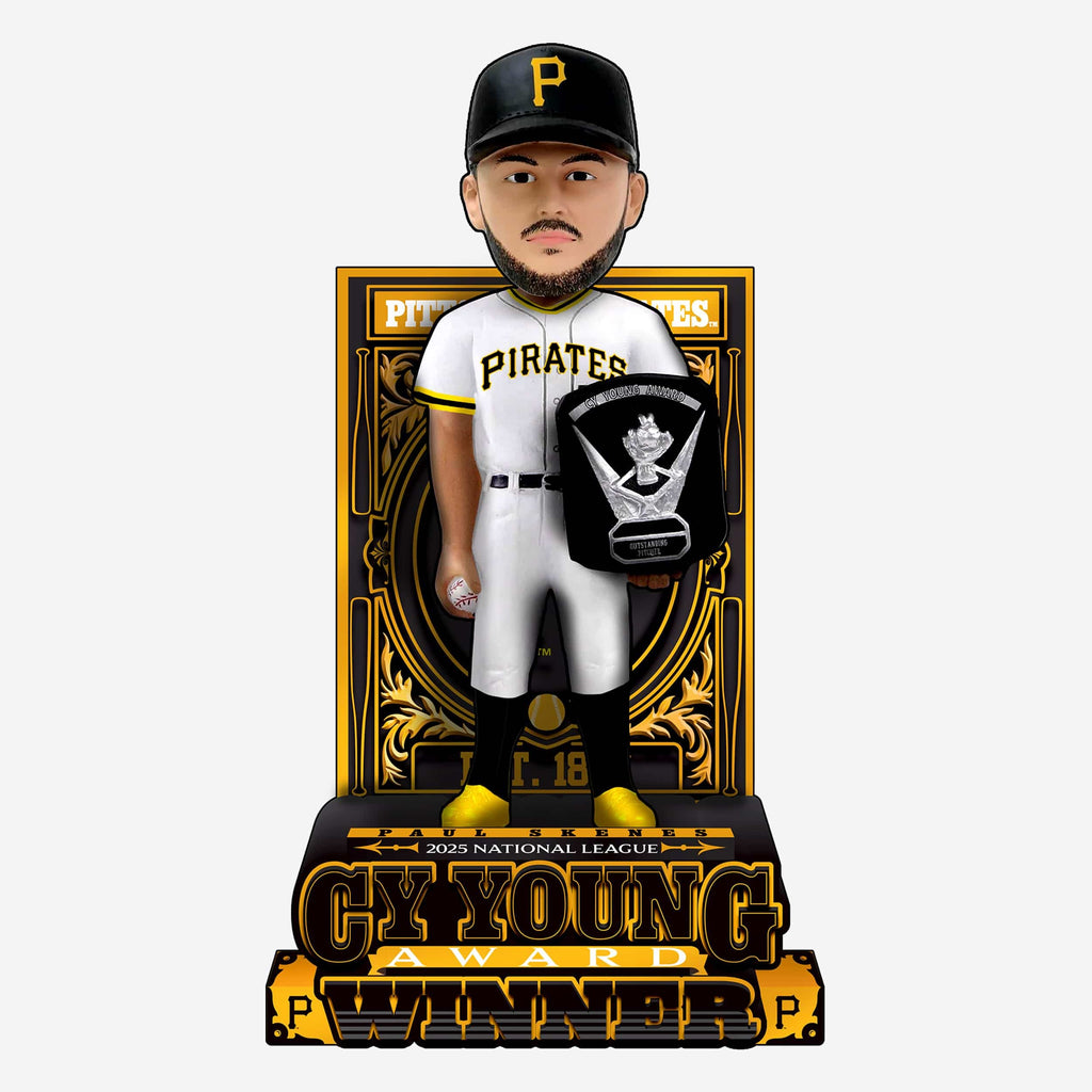 Paul Skenes Pittsburgh Pirates 2025 NL CY Young Award Bobblehead FOCO - FOCO.com
