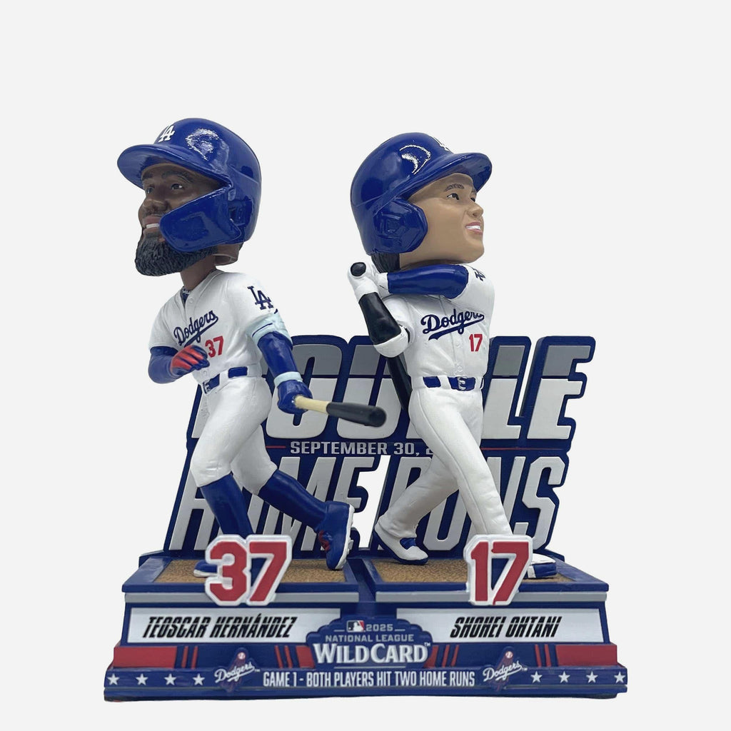 Teoscar Hernandez & Shohei Ohtani Los Angeles Dodgers 2025 NL Wild Card Dual Gamebreaker Bobblehead FOCO - FOCO.com