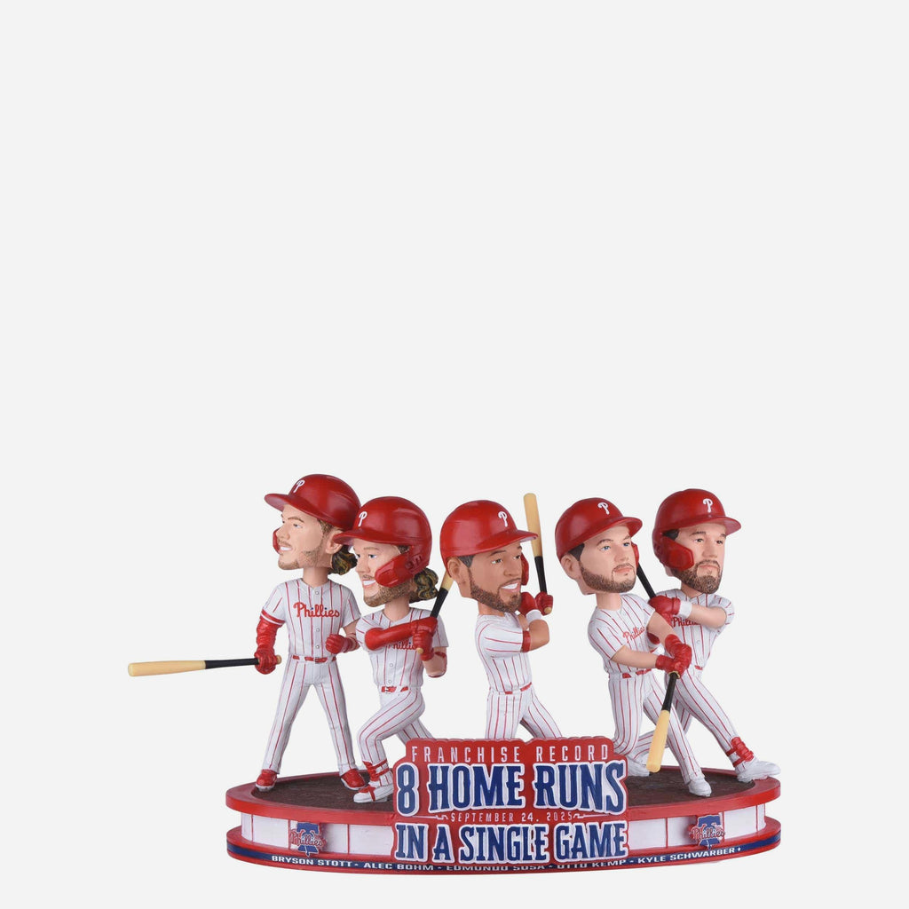 Philadelphia Phillies Record 8 Home Run Game Mini Bobblehead Scene FOCO - FOCO.com