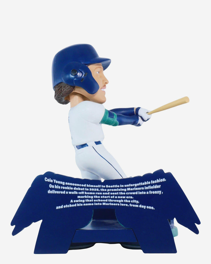 Cole Young Seattle Mariners Rookie Debut Walk-Off Bobblehead FOCO - FOCO.com