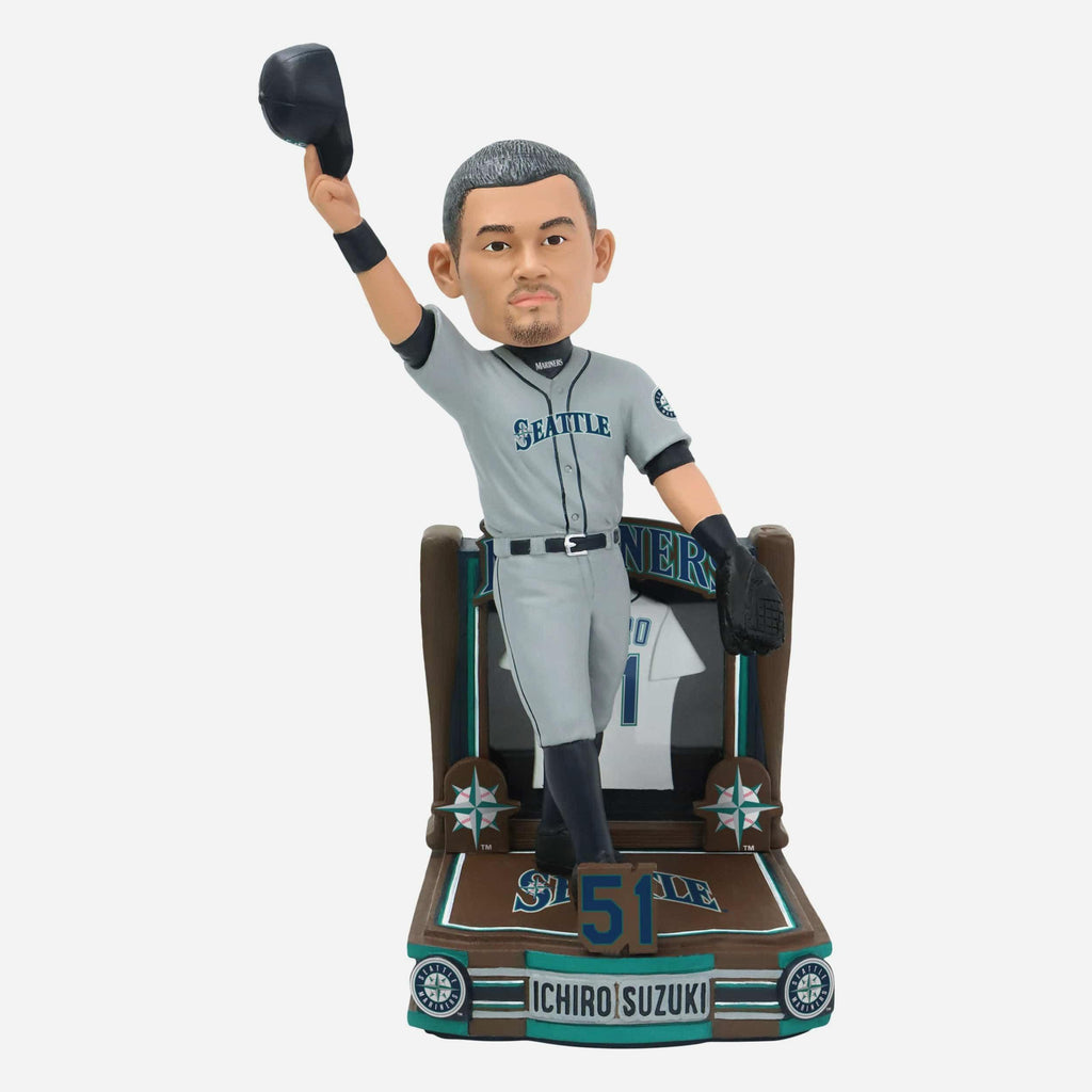 Ichiro Suzuki Seattle Mariners Number Retirement Bobblehead FOCO - FOCO.com