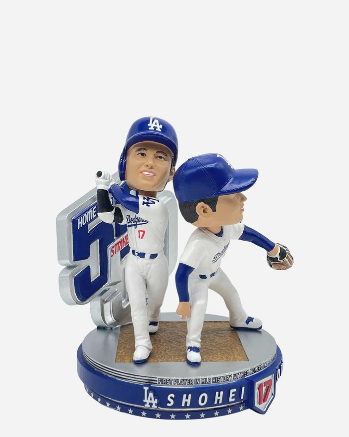 Shohei Ohtani Los Angeles Dodgers 50 Home Runs & 50 Strikeouts Season Dual Bobblehead FOCO - FOCO.com