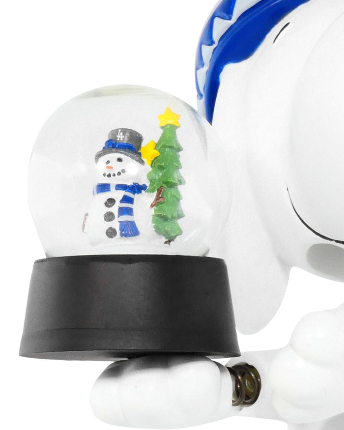 Los Angeles Dodgers Snoopy Peanuts Snow Globe Bobblehead FOCO - FOCO.com