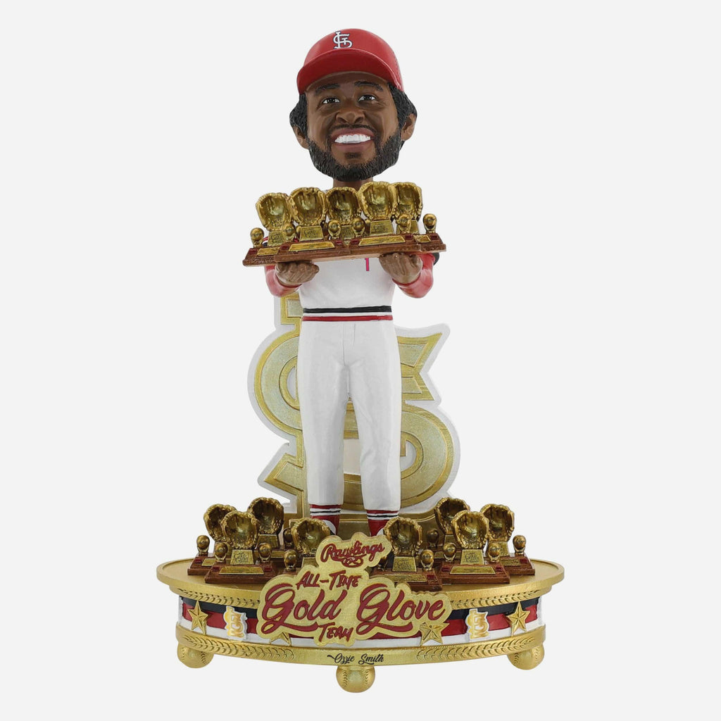 Ozzie Smith St Louis Cardinals All Time Gold Glove Awards Bobblehead FOCO - FOCO.com