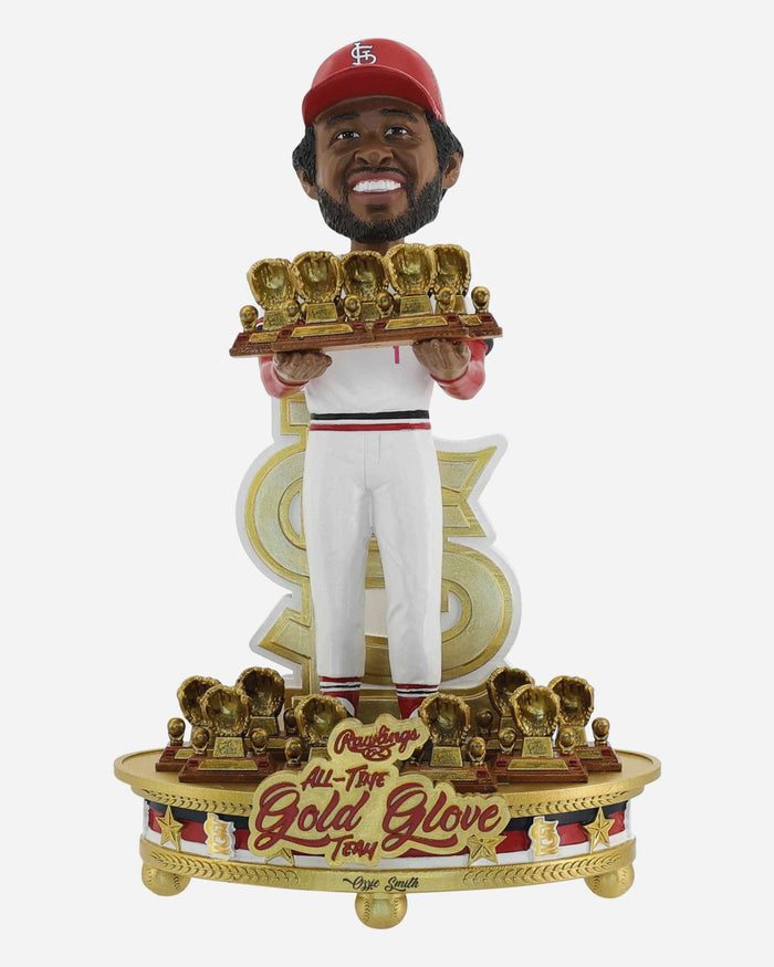 Ozzie Smith St Louis Cardinals All Time Gold Glove Awards Bobblehead FOCO - FOCO.com