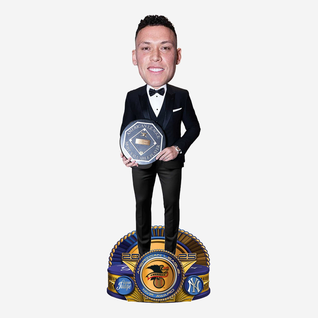 Aaron Judge New York Yankees 2025 AL MVP Award Suit Bobblehead FOCO - FOCO.com