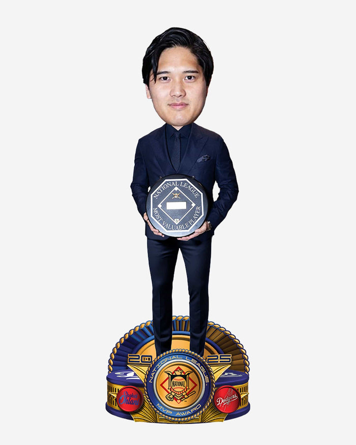 Shohei Ohtani Los Angeles Dodgers 2025 NL MVP Award Suit Bobblehead FOCO - FOCO.com