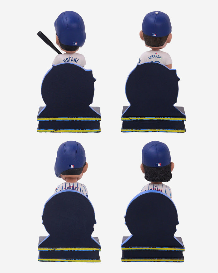 Chicago Cubs & Los Angeles Dodgers 2025 Tokyo Series 4 Pack Mini Bighead Bobbleheads FOCO - FOCO.com