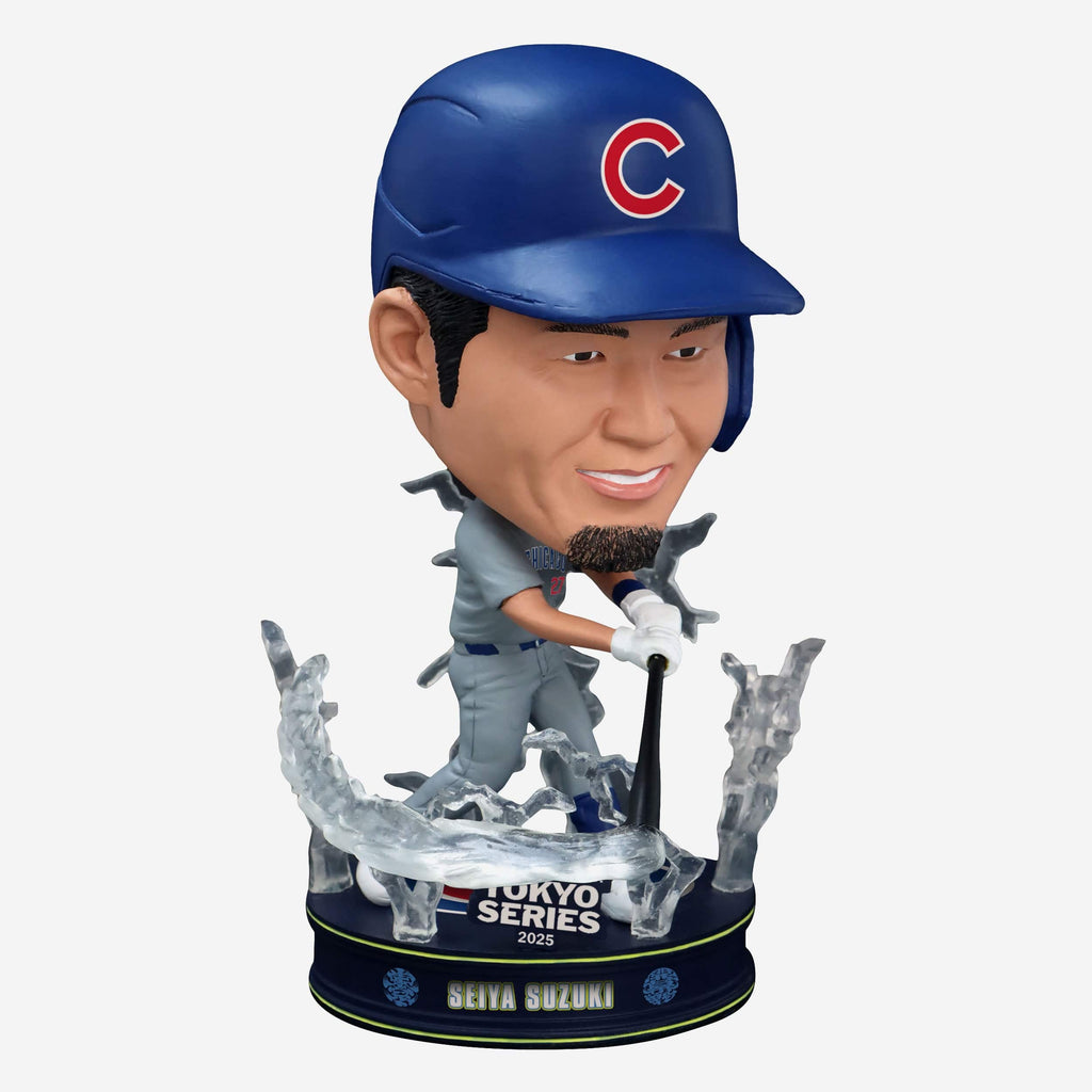 Seiya Suzuki Chicago Cubs 2025 Tokyo Series Away Uniform Bighead Bobblehead FOCO - FOCO.com