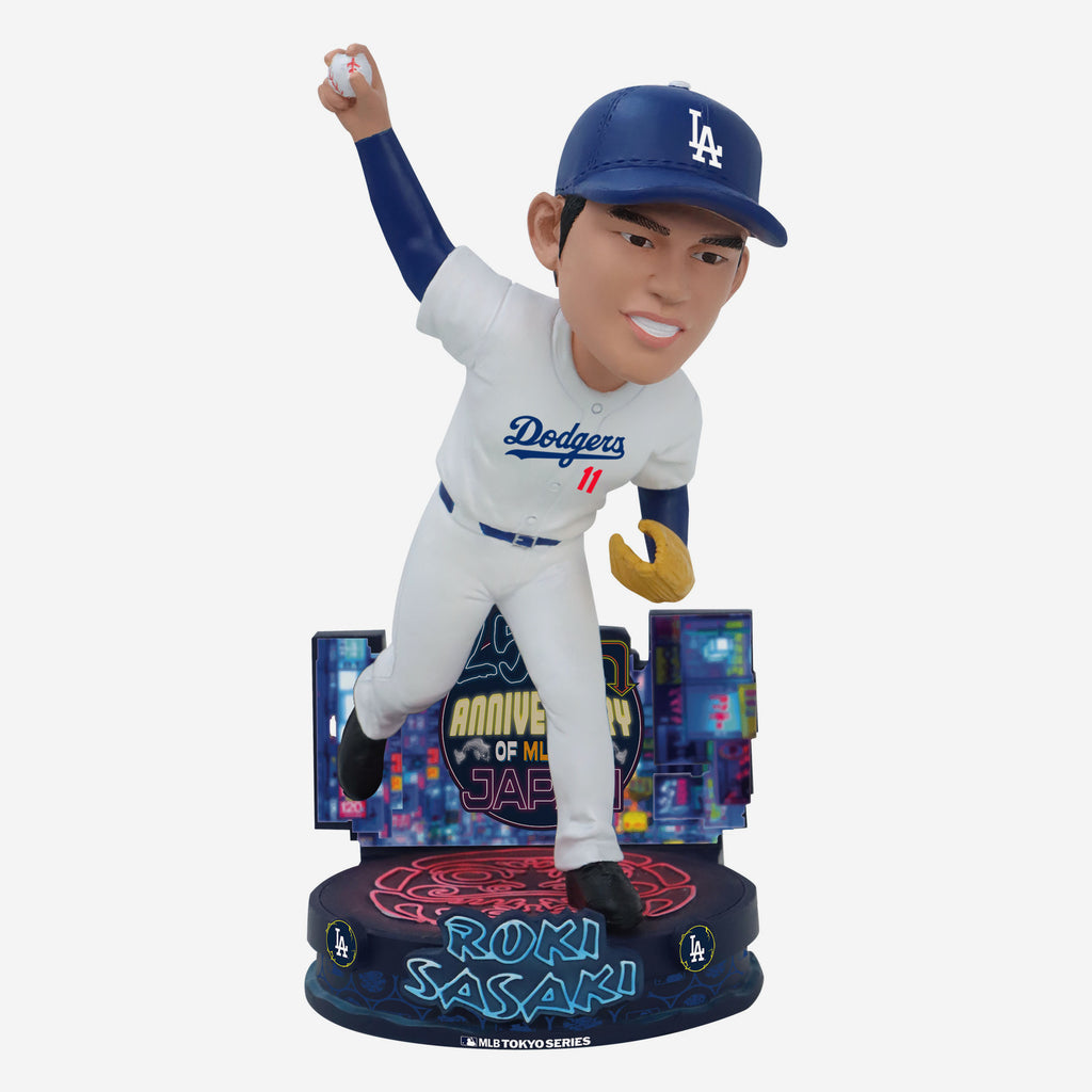 Roki Sasaki Los Angeles Dodgers 2025 MLB in Japan 25th Anniversary Bobblehead FOCO - FOCO.com