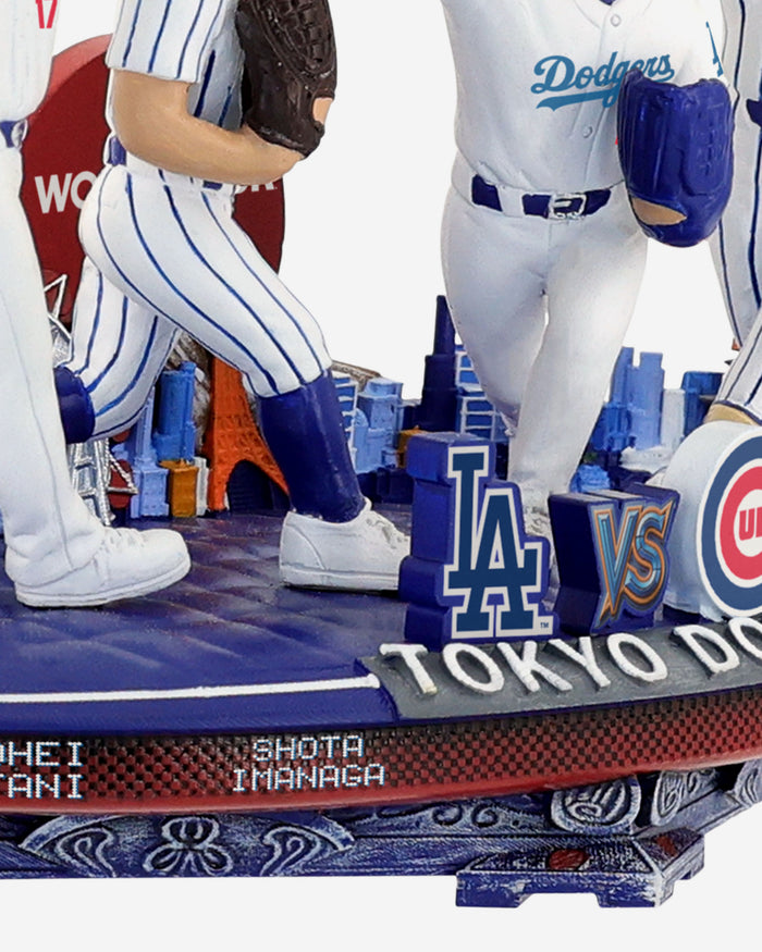 Chicago Cubs & Los Angeles Dodgers 2025 Tokyo Series Mini Bobblehead Scene FOCO - FOCO.com