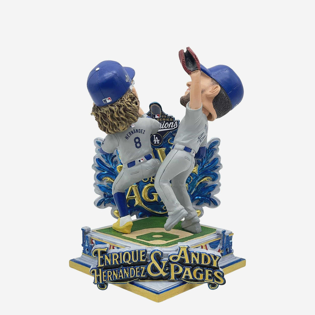 Andy Pages & Kike Hernandez Los Angeles Dodgers 2025 World Series Game 7 Mini Bobblehead Scene FOCO - FOCO.com