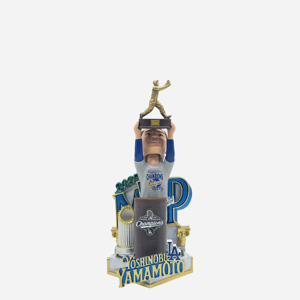 Yoshinobu Yamamoto Los Angeles Dodgers 2025 World Series MVP Mini Bobblehead Scene FOCO - FOCO.com