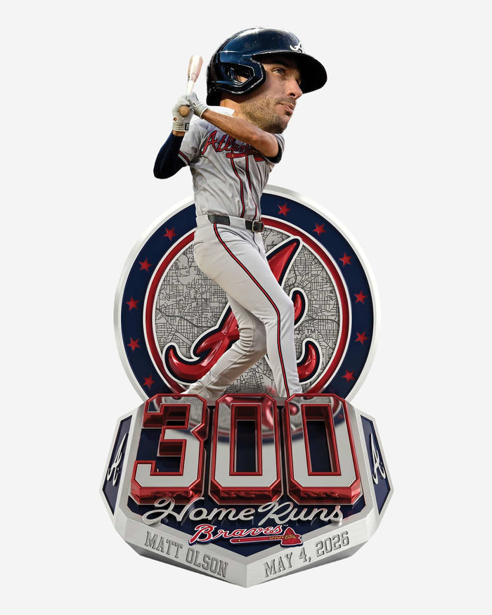 Matt Olson Atlanta Braves 300 Career Home Runs Bobblehead FOCO - FOCO.com