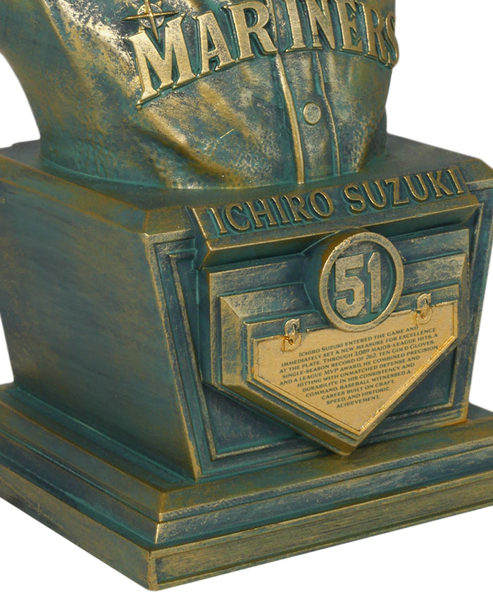 Ichiro Suzuki Seattle Mariners Bronze Patina Bust Bobblehead FOCO - FOCO.com