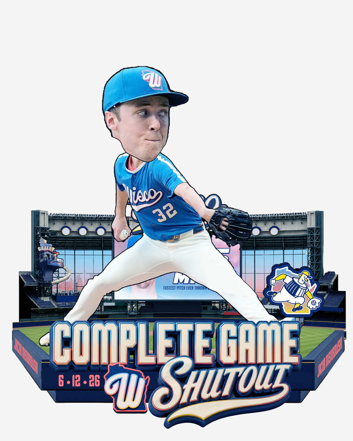 Jacob Misiorowski Milwaukee Brewers Complete Game Shutout Bobblehead