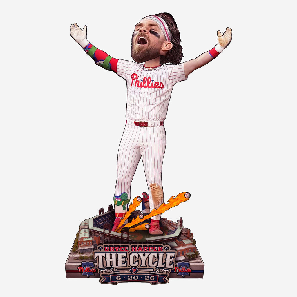 Bryce Harper Philadelphia Phillies Cycle Bobblehead FOCO - FOCO.com
