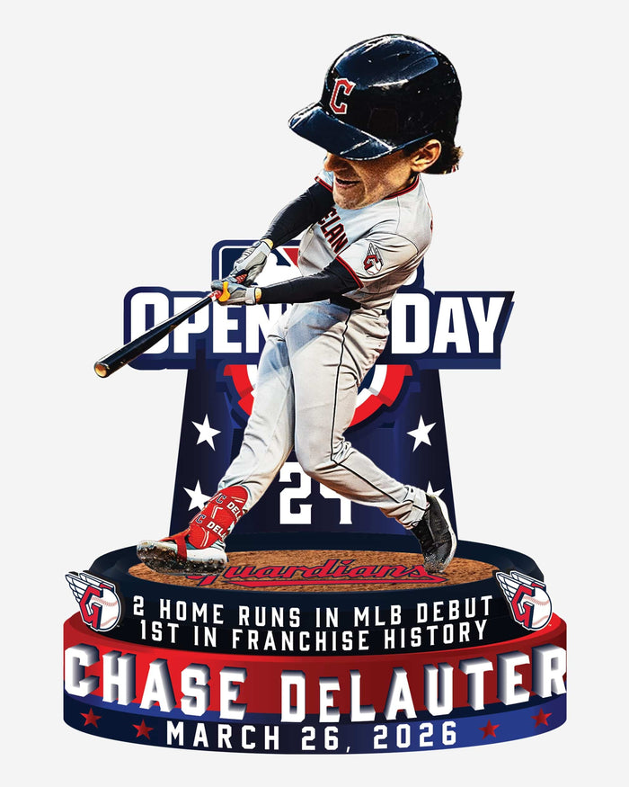 Chase DeLauter Cleveland Guardians MLB Debut 2 Home Run Game Bobblehead FOCO - FOCO.com