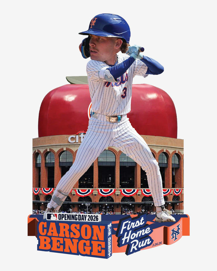 Carson Benge New York Mets MLB Debut First Home Run Bobblehead FOCO - FOCO.com