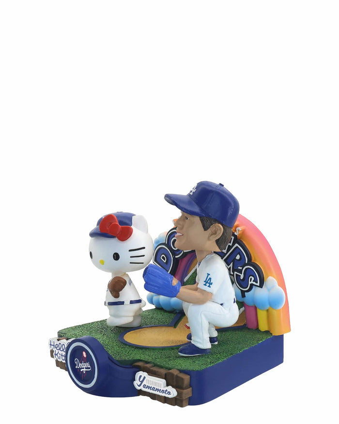 Yoshinobu Yamamoto & Hello Kitty® Los Angeles Dodgers Dual Mini Bobblehead Scene FOCO - FOCO.com