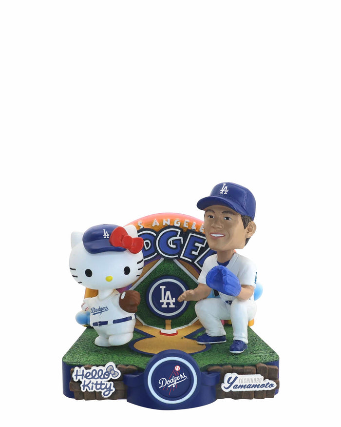 Yoshinobu Yamamoto & Hello Kitty® Los Angeles Dodgers Dual Mini Bobblehead Scene FOCO - FOCO.com