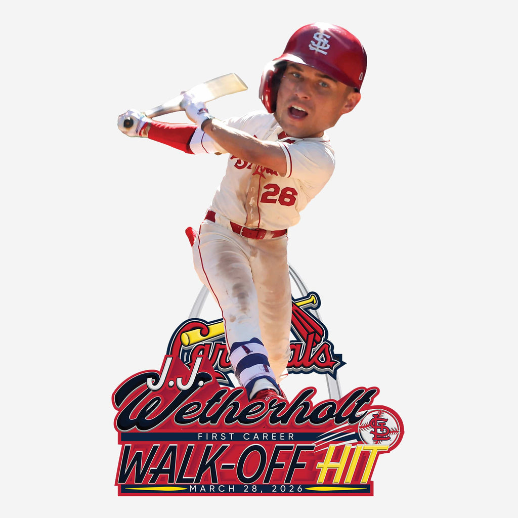 JJ Wetherholt St Louis Cardinals 1st Career Walk Off Hit Bobblehead FOCO - FOCO.com