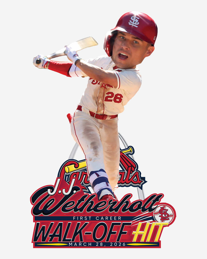 JJ Wetherholt St Louis Cardinals 1st Career Walk Off Hit Bobblehead FOCO - FOCO.com