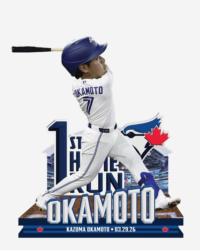 Kazuma Okamoto Toronto Blue Jays 1st Career Home Run Bobblehead FOCO - FOCO.com
