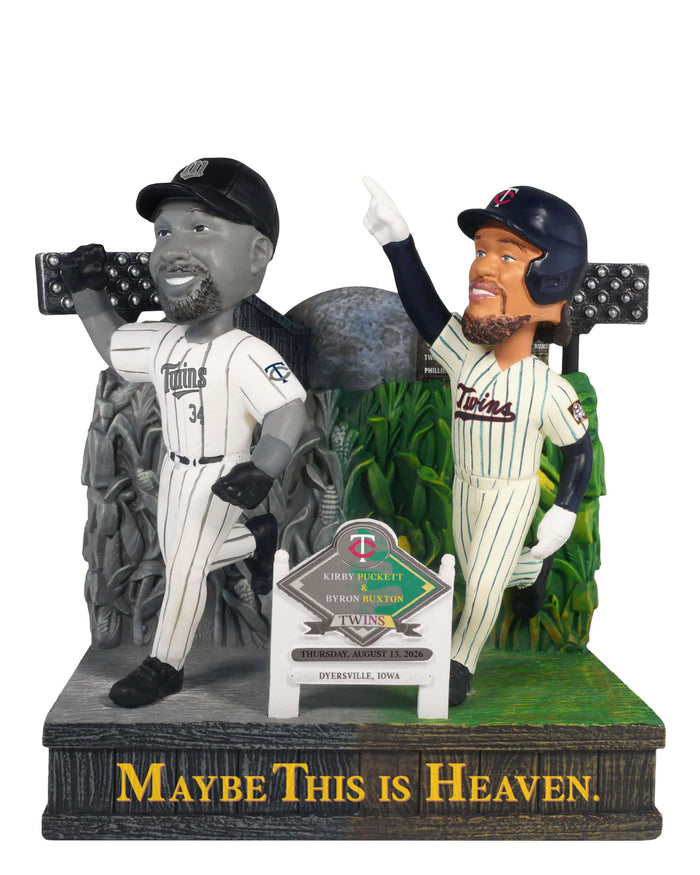 Kirby Puckett & Byron Buxton Minnesota Twins 2026 Dyersville Then and Now Bobblehead FOCO - FOCO.com