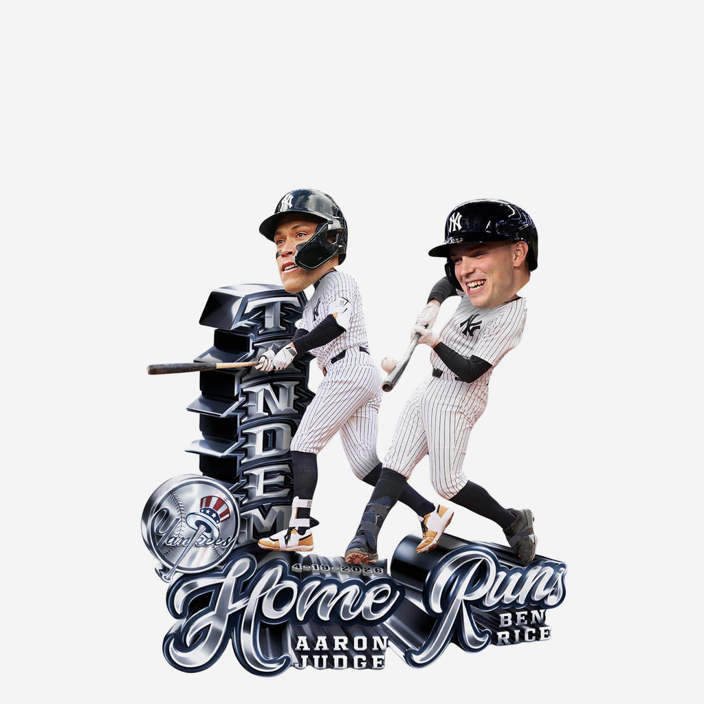 Aaron Judge & Ben Rice New York Yankees Home Run Tandem Mini Bobblehead FOCO - FOCO.com