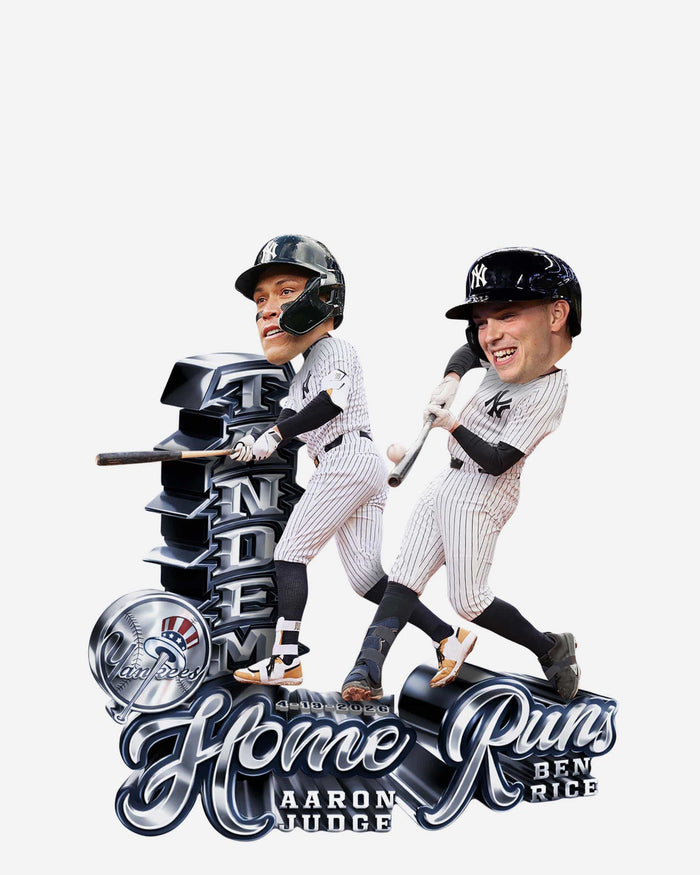 Aaron Judge & Ben Rice New York Yankees Home Run Tandem Mini Bobblehead FOCO - FOCO.com