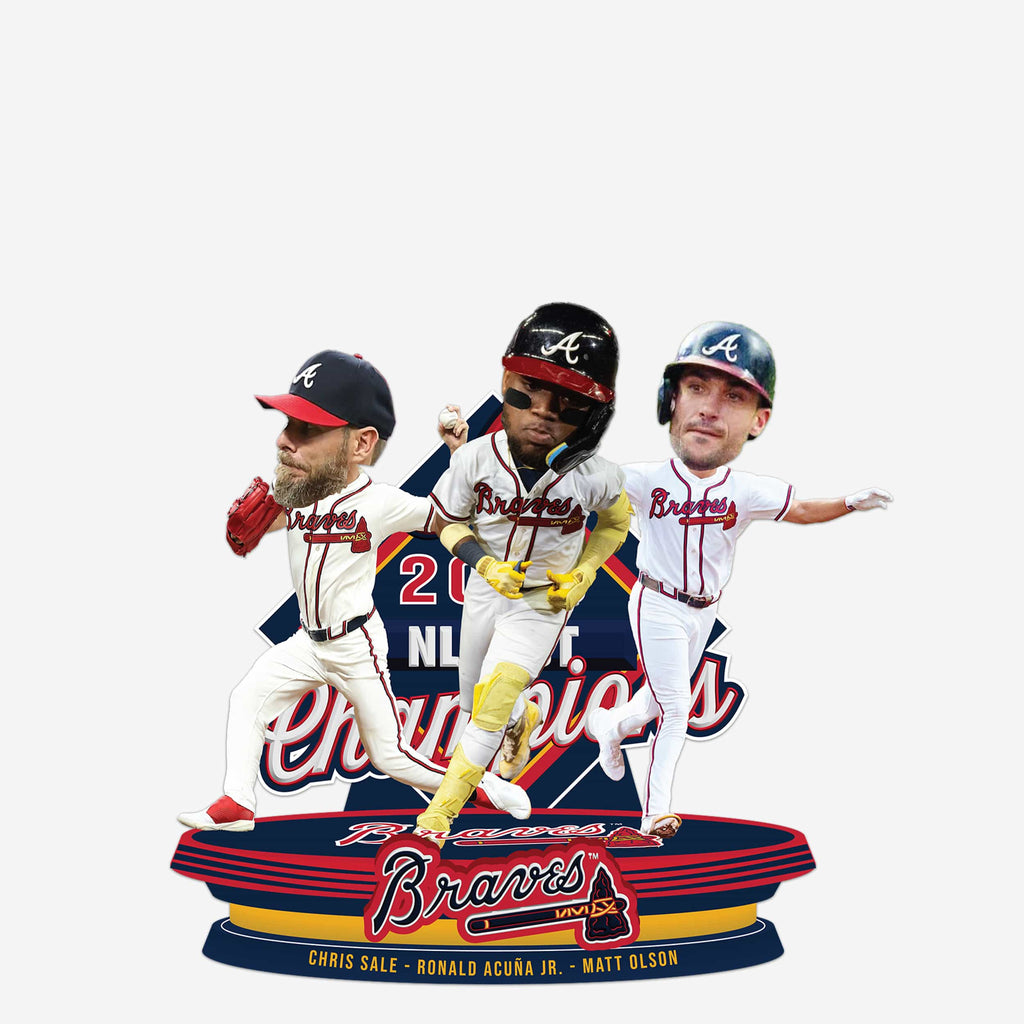 Atlanta Braves NL East Division Winner Mini Bobblehead Scene