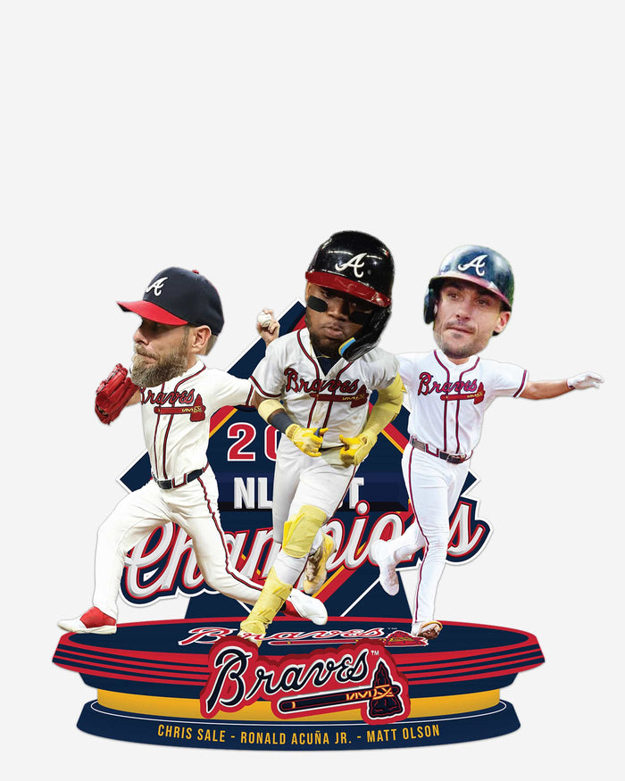 Atlanta Braves NL East Division Winner Mini Bobblehead Scene