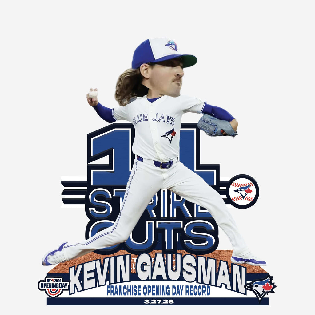 Kevin Gausman Toronto Blue Jays Opening Day Strikeout Franchise Record Bobblehead FOCO - FOCO.com