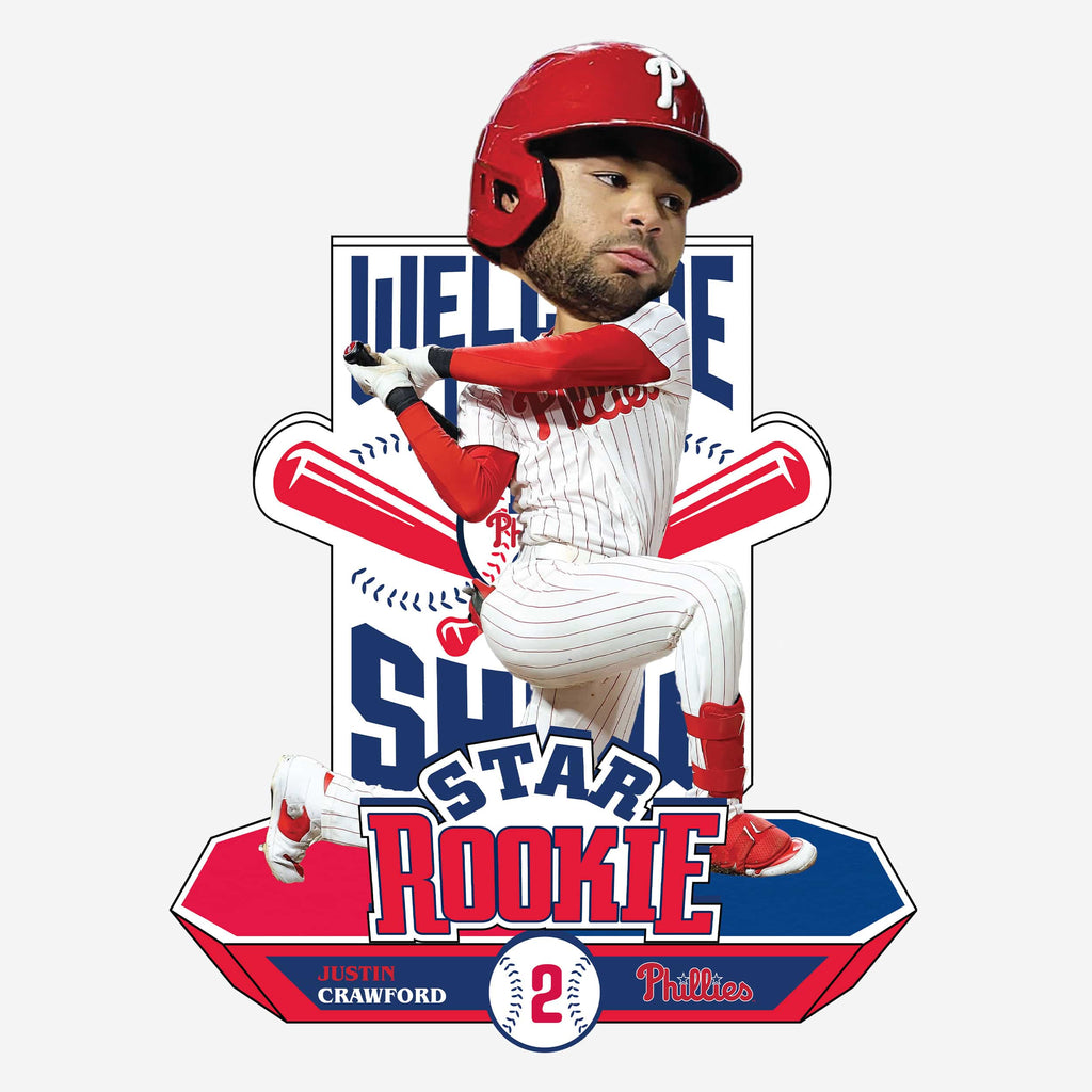 Justin Crawford Philadelphia Phillies Star Rookie Bobblehead FOCO - FOCO.com