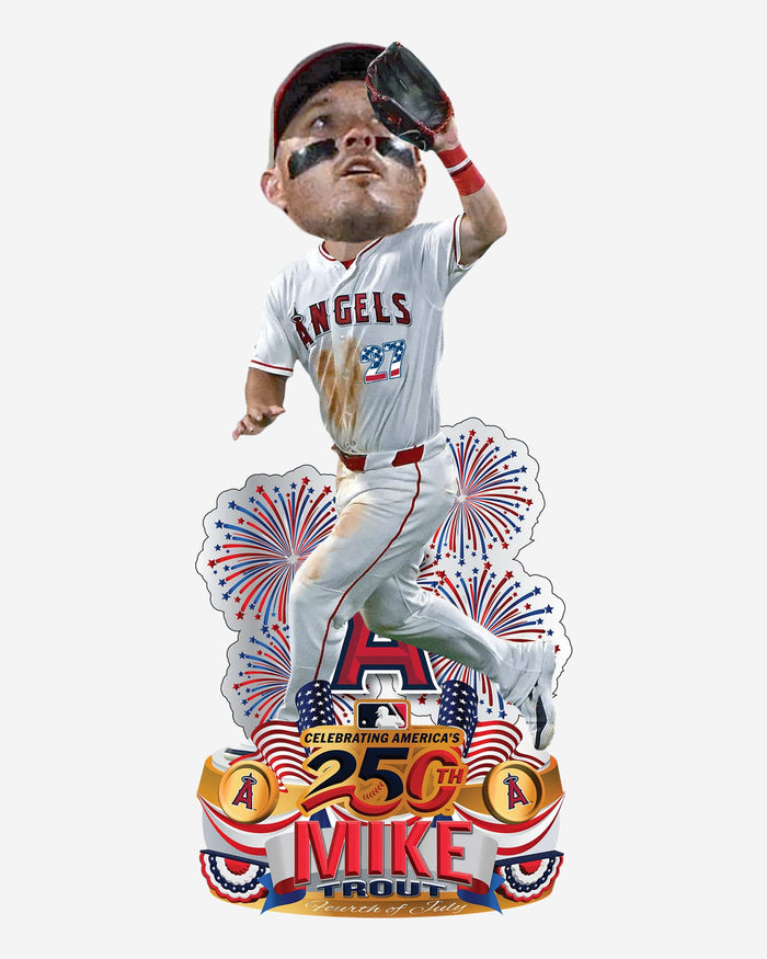 Mike Trout Los Angeles Angels USA 250 Fourth of July Jersey Bobblehead