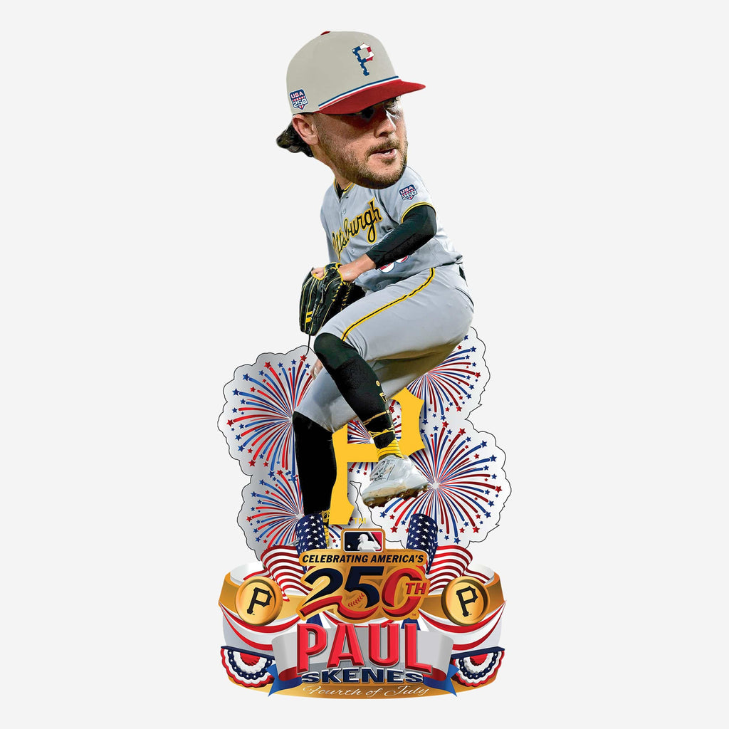 Paul Skenes Pittsburgh Pirates USA 250 Fourth of July Jersey Bobblehead FOCO - FOCO.com