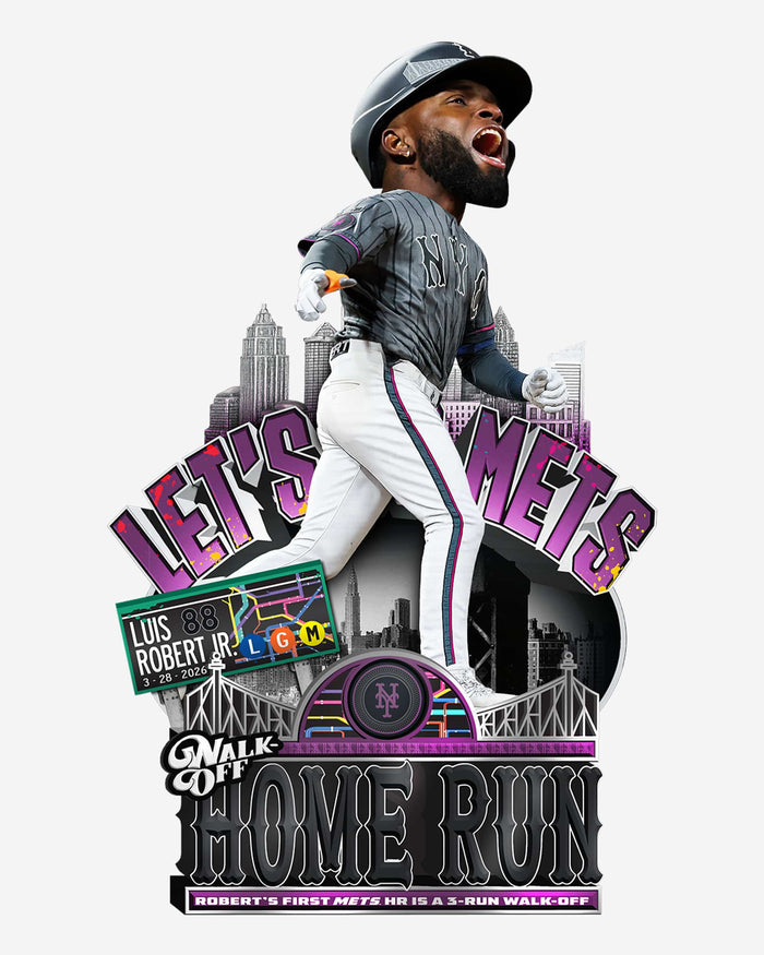 Luis Robert Jr New York Mets Walk Off Home Run Bobblehead FOCO - FOCO.com