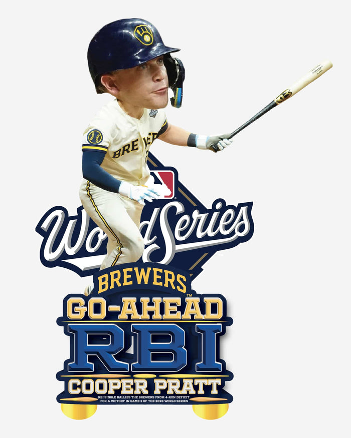 Cooper Pratt Milwaukee Brewers 2026 World Series Game 2 Go-Ahead RBI Bobblehead