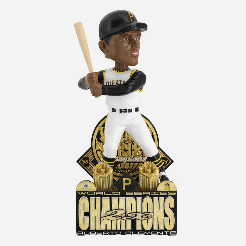 Roberto Clemente Pittsburgh Pirates 2X World Series Champions Bobblehead FOCO - FOCO.com