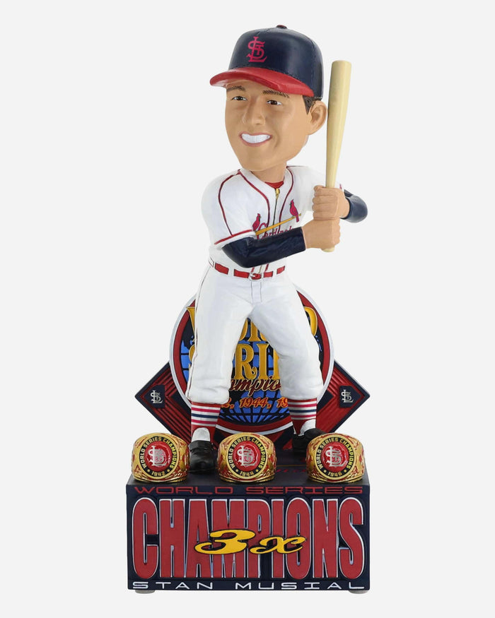 Stan Musial St Louis Cardinals 3X World Series Champion Bobblehead FOCO - FOCO.com