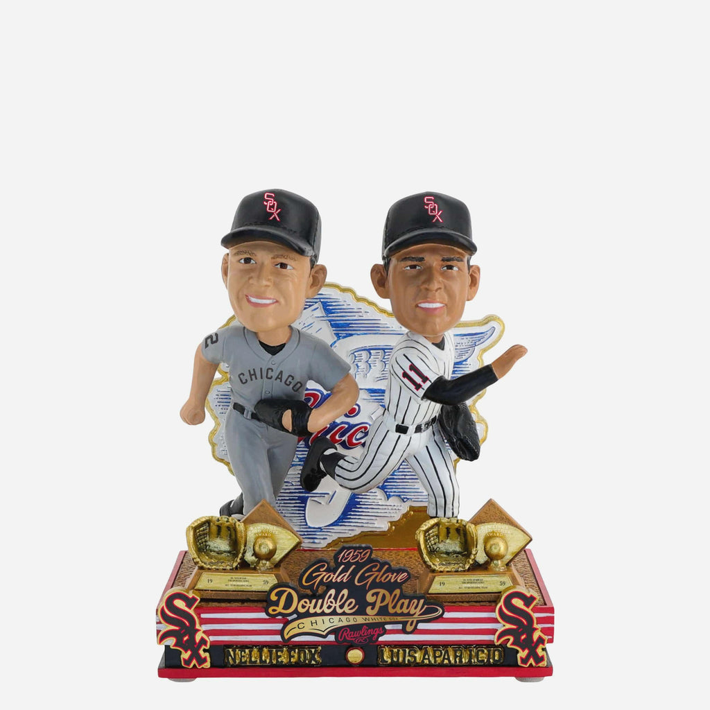 Luis Aparicio & Nellie Fox Chicago White Sox 1959 Gold Glove Double Play Dual Bobblehead FOCO - FOCO.com