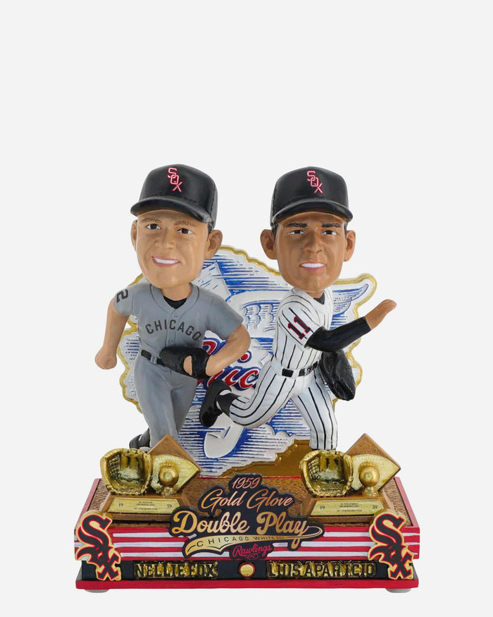 Luis Aparicio & Nellie Fox Chicago White Sox 1959 Gold Glove Double Play Dual Bobblehead FOCO - FOCO.com