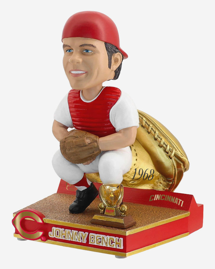 Johnny Bench Cincinnati Reds 1968 Gold Glove Bobblehead FOCO - FOCO.com