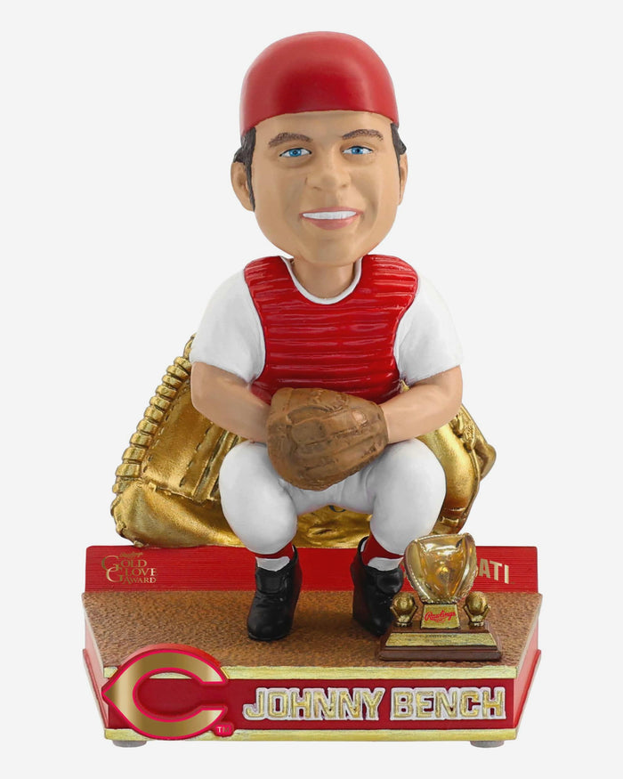 Johnny Bench Cincinnati Reds 1968 Gold Glove Bobblehead FOCO - FOCO.com