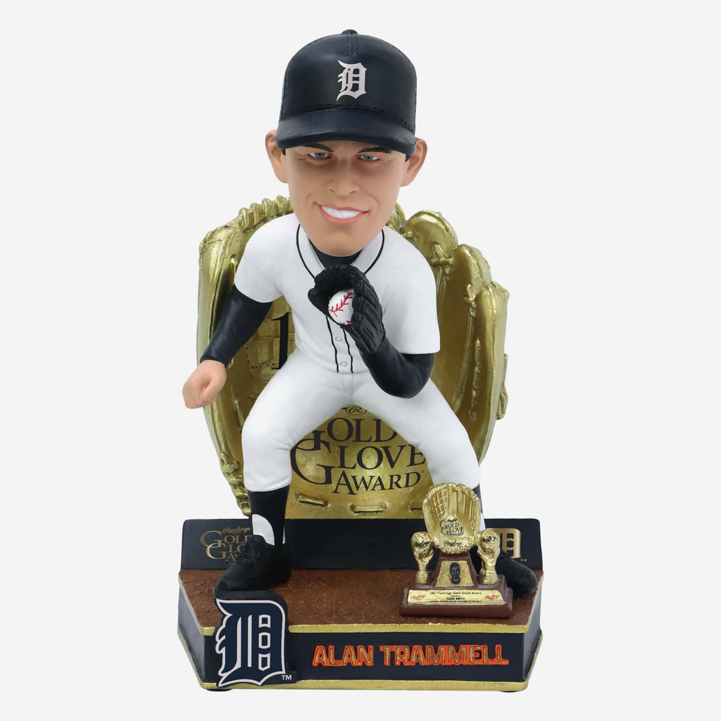 Alan Trammell Detroit Tigers 1980 Gold Glove Bobblehead FOCO - FOCO.com